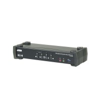 4-Port KVM Switch USB 3.0 4K DisplayPort MST Noir