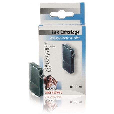 Compatible cardridge BCI-6 pour Canon S800 / S820 / S900 / S9000 noir (13ml)