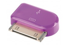 Adaptateur 30-Pin Apple Dock 30-pin - USB Micro B Femelle Violet