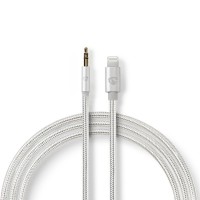 Câble Adaptateur pour Casque d'écoute Apple Lightning | Mâle 8 broches Apple Lightning vers Mâle 3,5 mm | 1,00 m | Aluminium