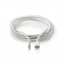 Câble Adaptateur pour Casque d'écoute Apple Lightning | Mâle 8 broches Apple Lightning vers Mâle 3,5 mm | 1,00 m | Aluminium