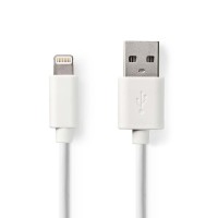 Câble de Charge et de Synchronisation | Apple Lightning - USB A Mâle | 1,0 m | Blanc