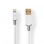 Câble de Charge et de Synchronisation | Apple Lightning Mâle à 8 Broches - USB A Mâle | 1,0 m | Blanc