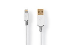 Câble de Charge et de Synchronisation | Apple Lightning Mâle à 8 Broches - USB A Mâle | 1,0 m | Blanc