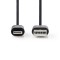 Câble de Charge et de Synchronisation | Apple Lightning Mâle à 8 Broches - USB A Mâle | 1,0 m | Noir