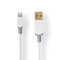 Câble de Charge et de Synchronisation | Apple Lightning Mâle à 8 Broches - USB A Mâle | 2,0 m | Blanc