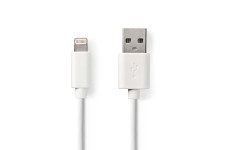 Câble de Charge et de Synchronisation | Apple Lightning Mâle à 8 Broches - USB A Mâle | 3,0 m | Blanc