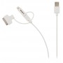 Câble de charge et sync 3-in-1 USB A Mâle - Micro B mâle 1.00 m Blanc