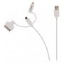 Câble de charge et sync 3-in-1 USB A Mâle - Micro B mâle 1.00 m Blanc