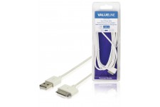 Câble de charge et sync USB AM - 30-Pin Apple Dock 30-pin - USB A Mâle 2.00 m Blanc