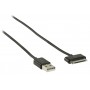 Câble de charge et sync USB AM - 30-Pin Apple Dock 30-pin - USB A Mâle 2.00 m Noir