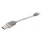 Câble de charge et sync USB AM - Lightning Apple Lightning - USB A Mâle 0.10 m Blanc