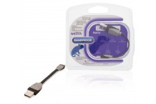 Câble de charge et sync USB AM - Lightning Apple Lightning - USB A Mâle 0.10 m Noir