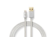 Câble de Synchronisation et de Charge | 1,0 m Plaqué Or | USB-A Mâle vers Câble Lightning Mâle 8 Broches | Compatible avec les A