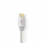Câble de Synchronisation et de Charge USB 2.0 | 3,0 m Plaqué Or | Câble USB-A Mâle vers Micro USB-B Mâle | Pour Connecter Smartp