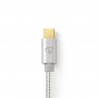 Câble de Synchronisation, de Charge et de Prise en Charge AV USB 2.0 Nedis | USB-C™ Mâle vers USB-C™ Mâle | 5A - 100W | Plaqué O
