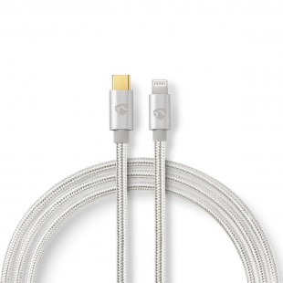 Câble Lightning Apple | Mâle 8 broches Apple Lightning vers USB-C | 1,00 m | Aluminium