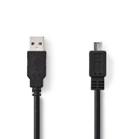 Câble USB 2.0 | A Mâle - Micro B Mâle | 2,0 m | Noir