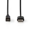 Lot de 50 : Câble USB 2.0 | A Mâle - Mini Mâle à 5 Broches | 3,0 m | Noir