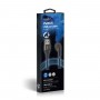 Câble USB 2.0 | A mâle vers Type-C™ mâle | connecteur pour jeu 180° | 2,0 m | rond | tressé | Noir-bleu