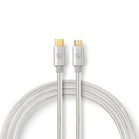 Câble USB 2.0 | Type-C Mâle - Micro B Mâle | 3,0 m | Aluminium