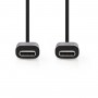 Câble USB 2.0 | Type-C Mâle - Type-C Mâle | 1,0 m | Noir