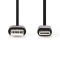Câble USB 2.0 | Type-C Mâle vers A Mâle | 2,0 m | Noir