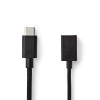 Câble USB 3.0 | Type-C Mâle - A Femelle | 0,15 m | Noir