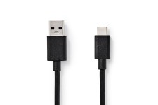 Câble USB 3.1 | Type-C Mâle - A Mâle | 1,0 m | Noir