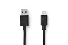 Câble USB 3.1 | Type-C Mâle - A Mâle | 1,0 m | Noir