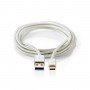 Câble USB 3.1 | Type-C Mâle - A Mâle | 2,0 m | Aluminium