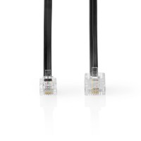 Câble de Télécommunication | RJ11 (6P4C) mâle - RJ45 (8P4C) mâle | 5 m | Noir