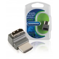 Adaptateur HDMI High Speed avec Ethernet Coudé à 270° Connecteur HDMI - HDMI femelle Gris