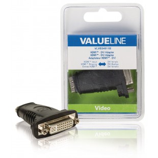 Adaptateur HDMI High Speed avec Ethernet HDMI femelle - DVI-D 24 + 1 broches Femelle Noir