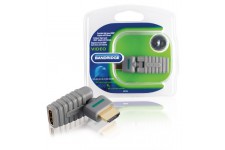 Adaptateur HDMI High Speed avec Ethernet Rotatif Connecteur HDMI - HDMI femelle Gris