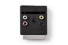 Adaptateur péritel commutable | Péritel Mâle - SCART Femelle + S-Video Femelle + 3x RCA Femelle | Noir