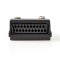 Adaptateur péritel commutable | Péritel Mâle - SCART Femelle + S-Video Femelle + 3x RCA Femelle | Noir