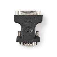 Adaptateur VGA vers DVI | VGA Mâle - DVI-I Femelle à 24 +5 Broches | Noir