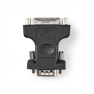 Adaptateur VGA vers DVI | VGA Mâle - DVI-I Femelle à 24 +5 Broches | Noir