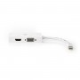 Câble Adaptateur Multi Mini DisplayPort | Mini DisplayPort Mâle vers VGA Femelle + DVI-D 24+1 Broches Femelle + Sortie HDMI 2.0 