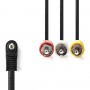 Câble AV de 3,5 mm | 3,5 mm AV Mâle - 3x RCA Mâles | 2,0 m | Noir