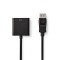 Câble DisplayPort - VGA | DisplayPort Mâle - VGA Femelle | 0,2 m | Noir