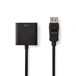 Câble DisplayPort - VGA | DisplayPort Mâle - VGA Femelle | 0,2 m | Noir