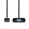 Câble DisplayPort - VGA | DisplayPort Mâle - VGA Femelle | 0,2 m | Noir
