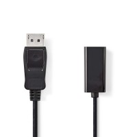 Câble DisplayPort vers HDMI | DisplayPort Mâle - HDMI Femelle | 0,2 m | Noir