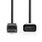 Câble DisplayPort vers HDMI | DisplayPort Mâle - HDMI Femelle | 0,2 m | Noir