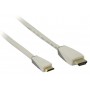 Câble HDMI avec Ethernet haute vitesse AM - CM Connecteur HDMI - HDMI Mini Mâle 1.00 m Blanc