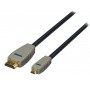 Câble HDMI avec Ethernet haute vitesse AM - DM Connecteur HDMI - HDMI Micro Mâle 2.00 m Bleu