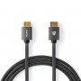 Câble HDMI haute vitesse avec Ethernet | Connecteur HDMI® vers Connecteur HDMI® | Gris Métal | Câble Tressé