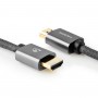 Câble HDMI Haute Vitesse avec Ethernet | Connecteur HDMI™ vers Connecteur HDMI™ | Gris Métal | Câble Tressé